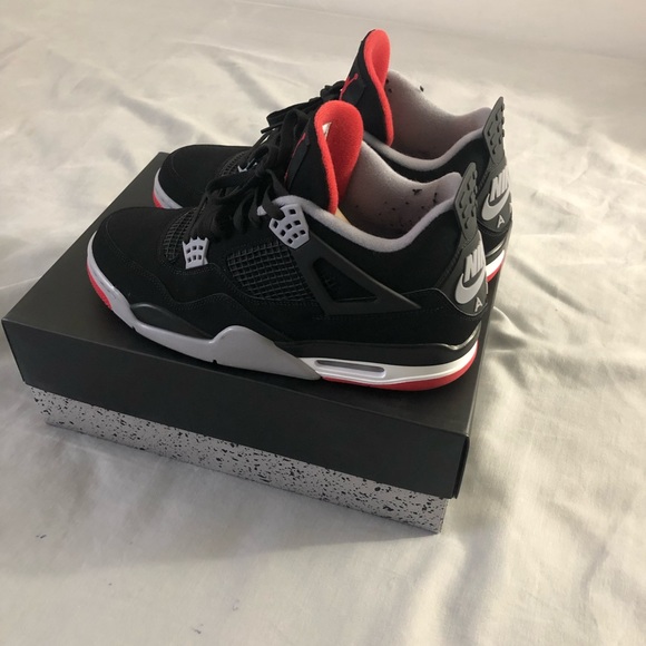 Men’s air Jordan 4 retro black cement - Picture 2 of 5
